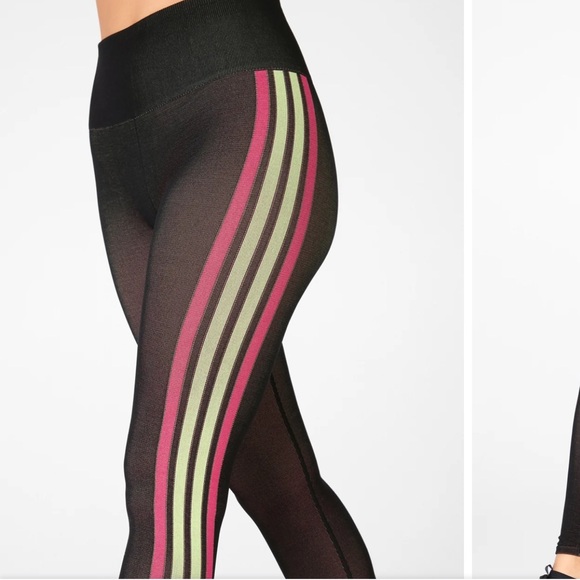 NWT FABLETICS High-Waisted Seamless Stripe Legging in XS Retail $59 - Picture 3 of 6